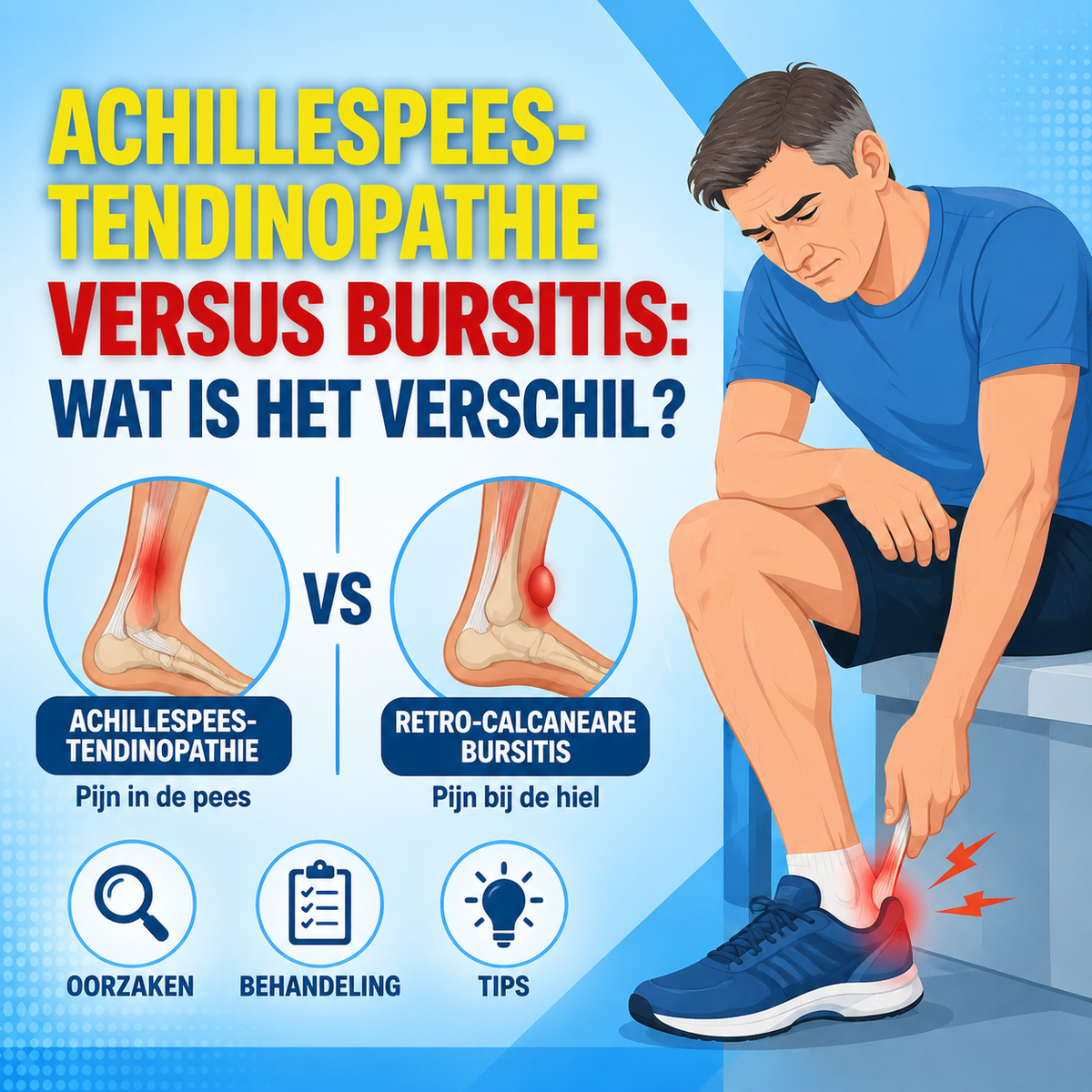Achillespeestendinopathie versus bursitis: wat is het verschil?