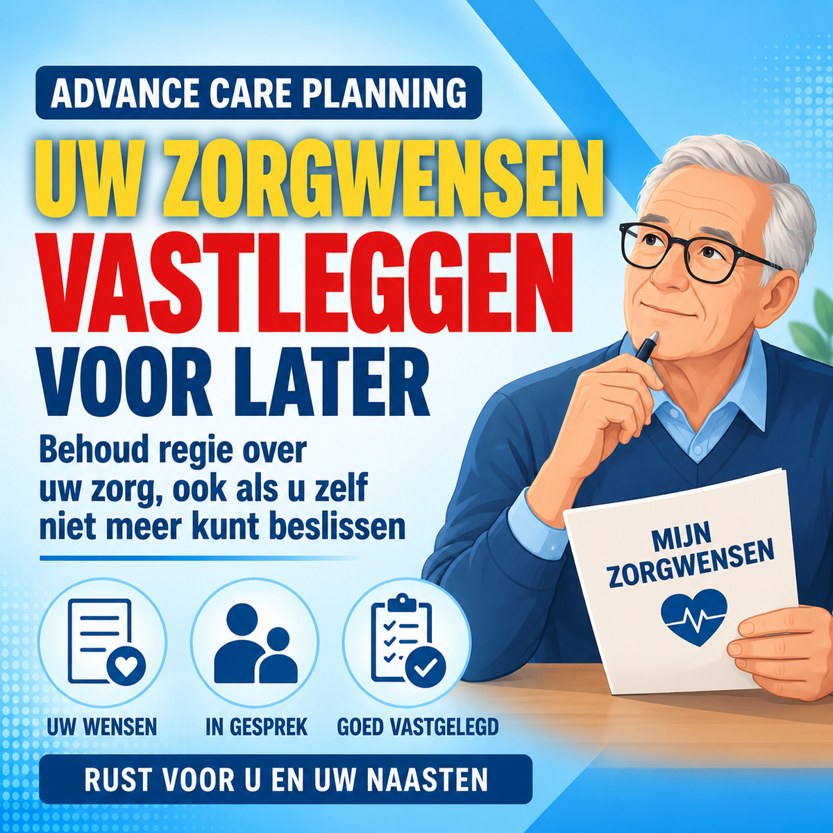 Advance care planning: uw zorgwensen vastleggen voor later