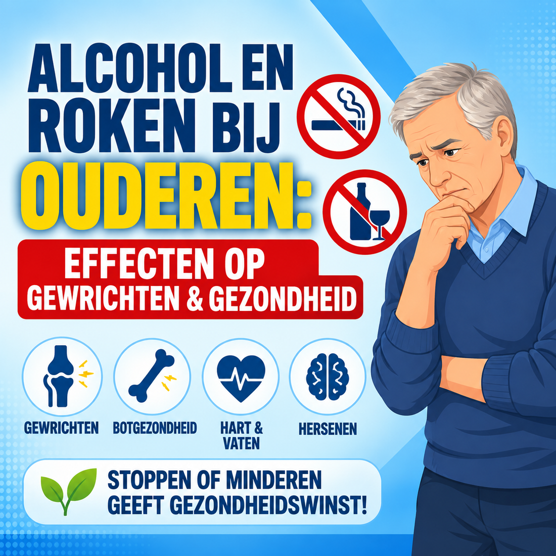 Alcohol en roken bij ouderen: de directe effecten op gewrichten en gezondheid