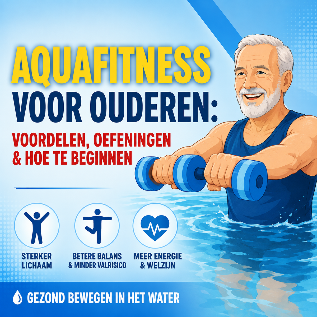 Aquafitness voor ouderen: voordelen, oefeningen en hoe te beginnen