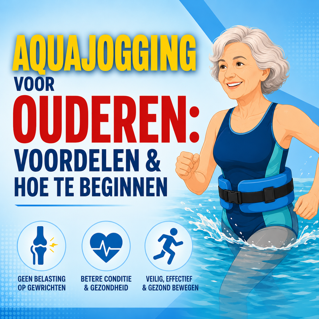 Aquajogging voor ouderen: voordelen, techniek en hoe te beginnen