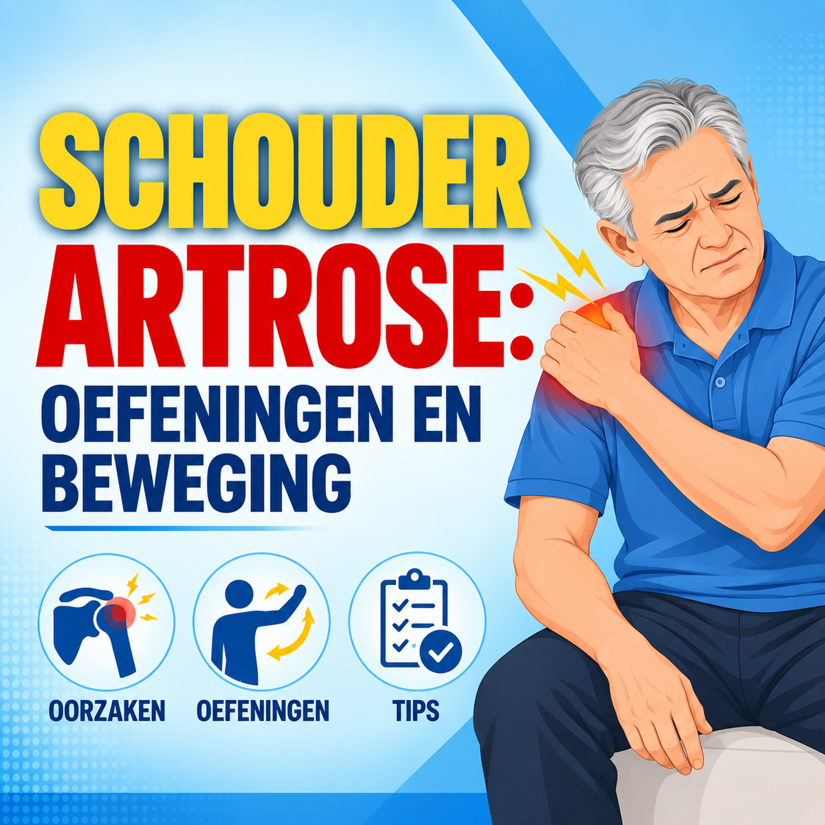Schouderartrose: oefeningen en beweging voor een soepelere schouder