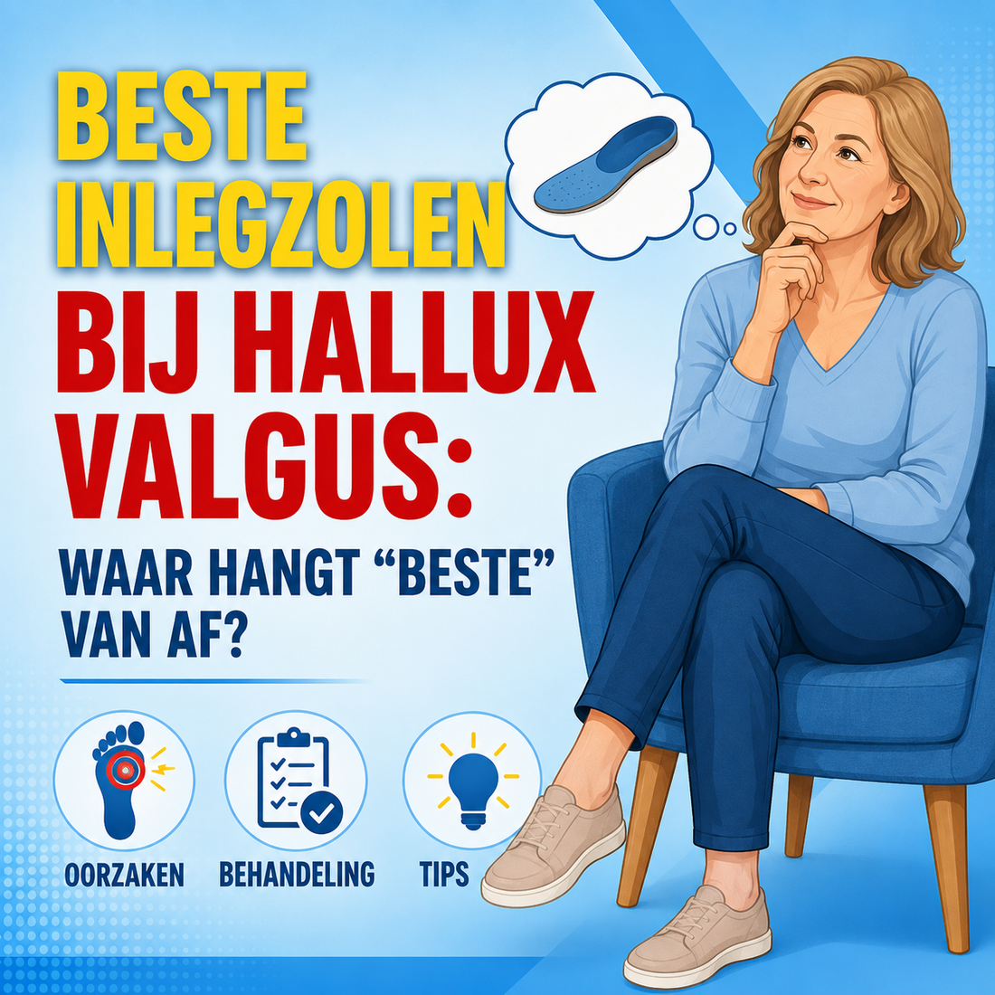 Beste inlegzolen bij hallux valgus: waar hangt "beste" van af?