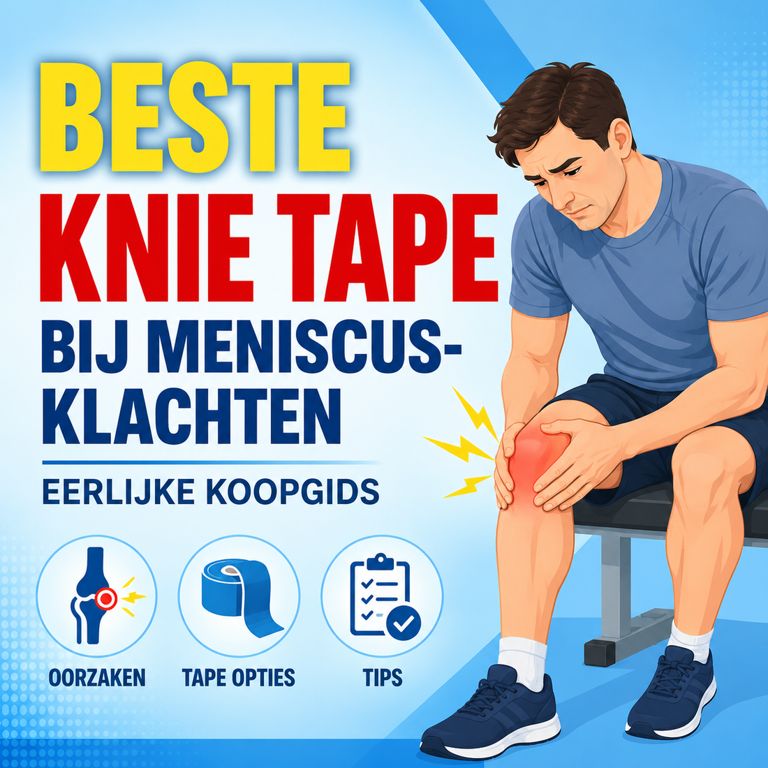 Beste knie tape bij meniscusklachten: eerlijke koopgids