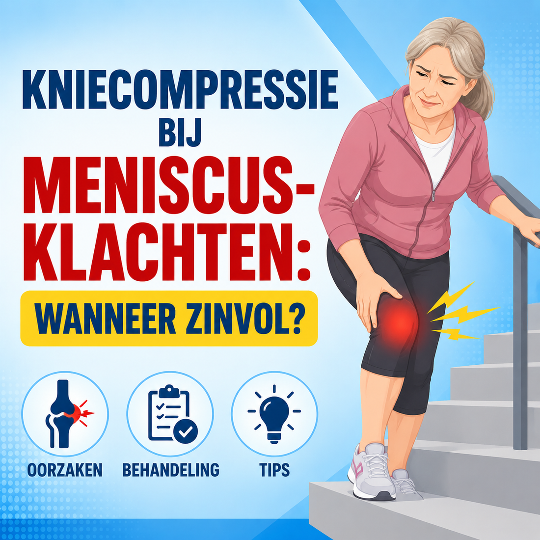 Kniecompressie bij meniscusklachten: wanneer zinvol?
