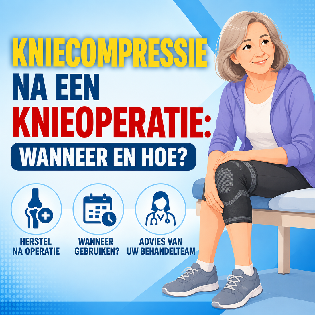 Kniecompressie na een knieoperatie: wanneer en hoe?