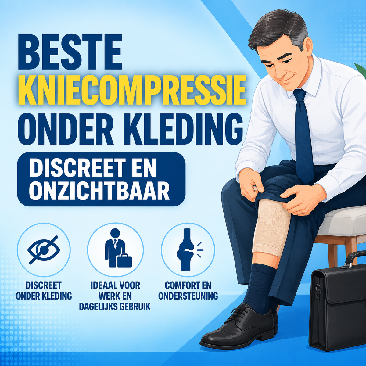 Beste kniecompressie onder kleding: discreet en onzichtbaar