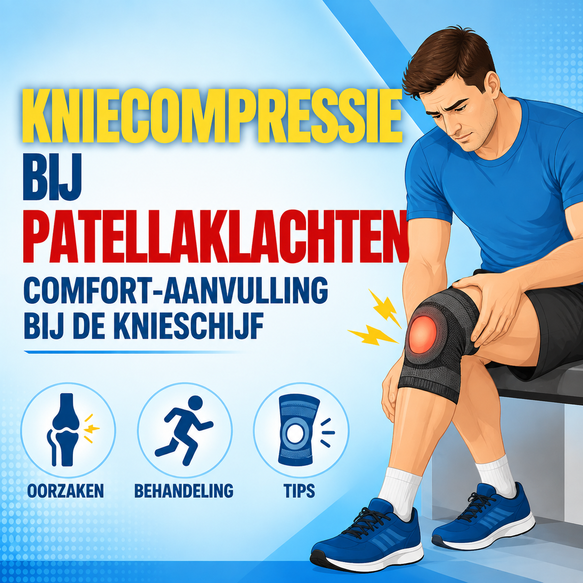 Kniecompressie bij patellaklachten: comfort-aanvulling bij de knieschijf