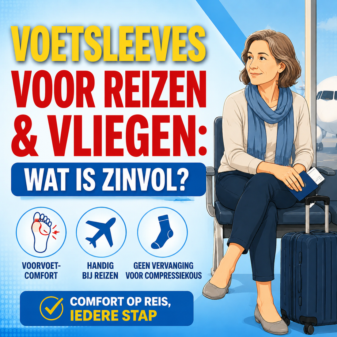 Voetsleeves voor reizen en vliegen: wat is zinvol?