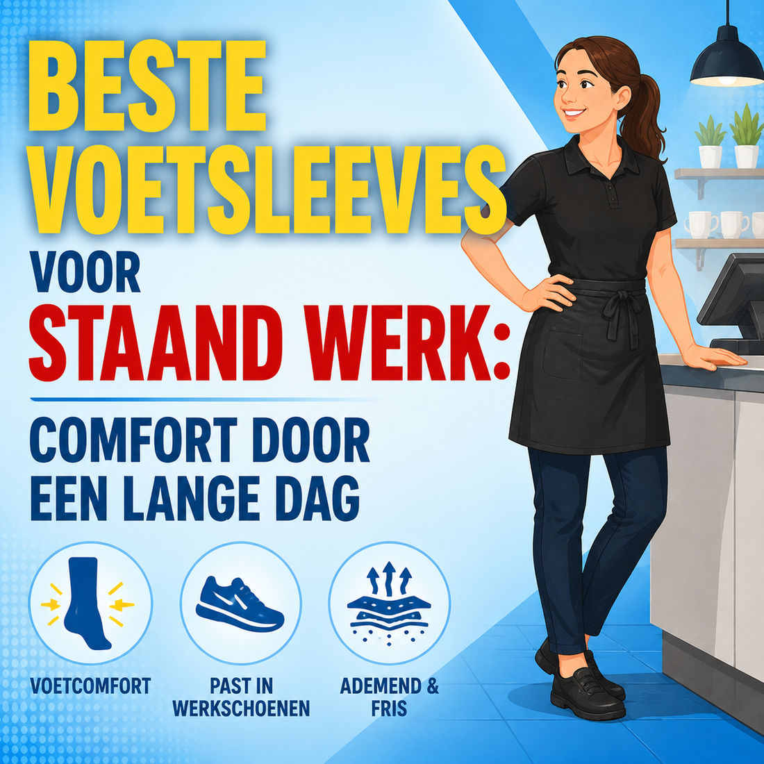 Beste voetsleeves voor staand werk: comfort door een lange dag
