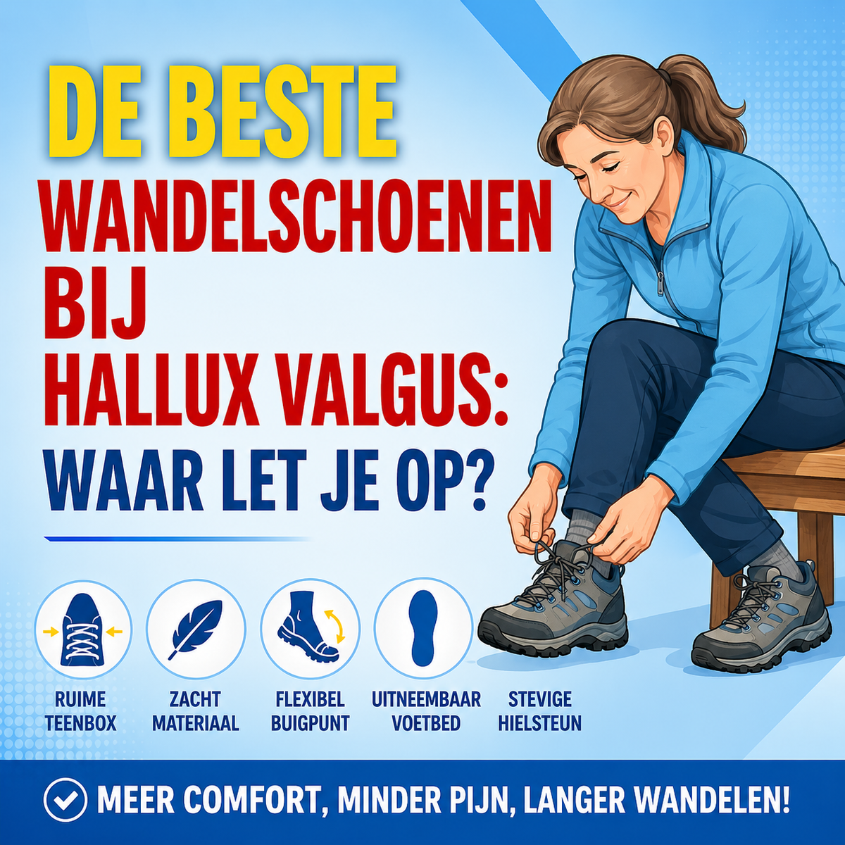 Beste wandelschoenen bij hallux valgus: waar let je op?