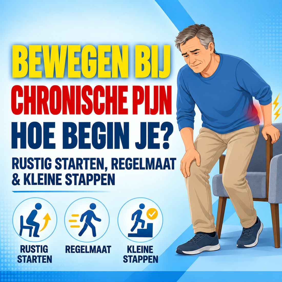 Bewegen bij chronische pijn: hoe begin je?