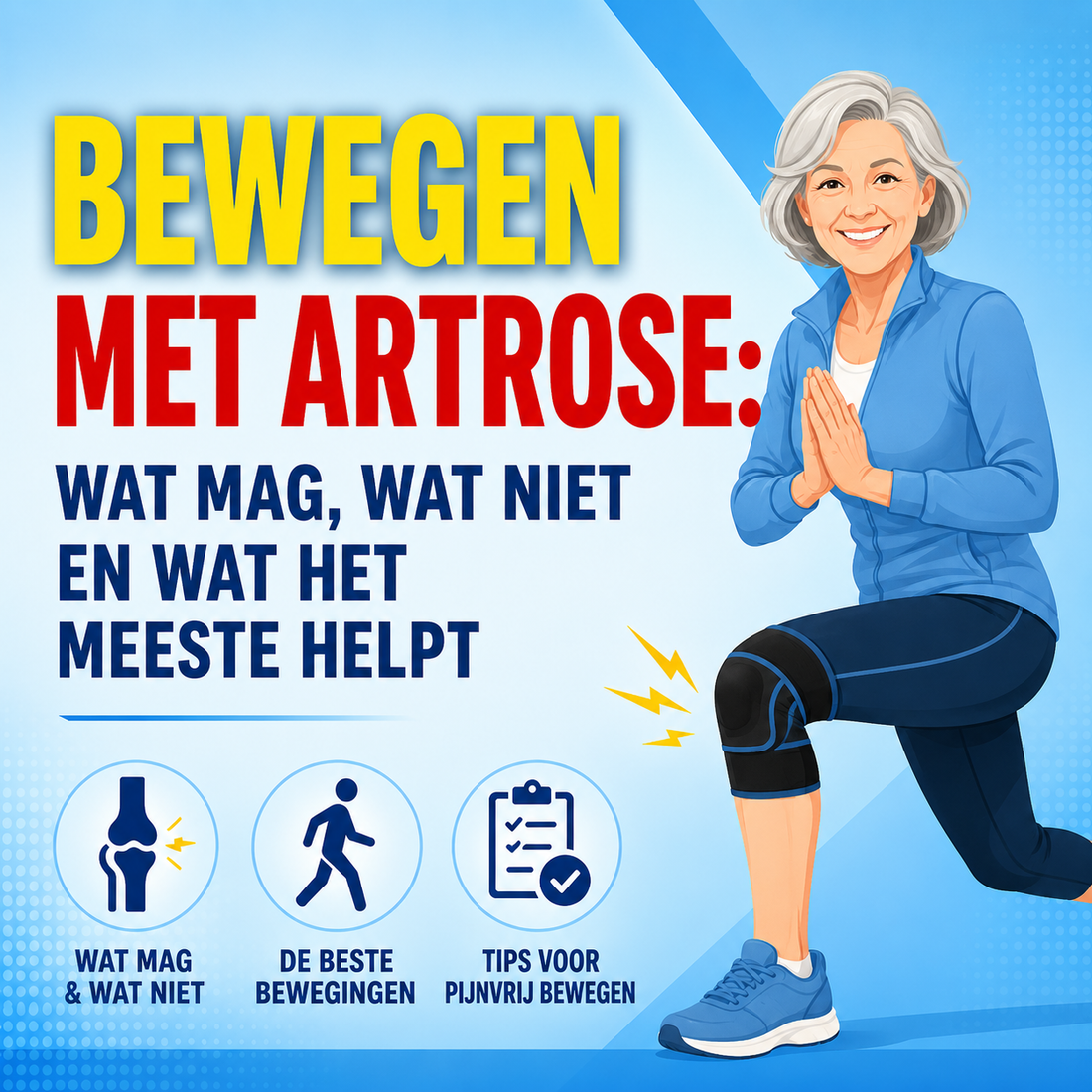 Bewegen met artrose: wat mag, wat niet, en wat het meeste helpt