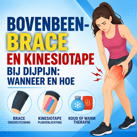 Bovenbeen-brace en kinesiotape bij dijpijn: wanneer en hoe