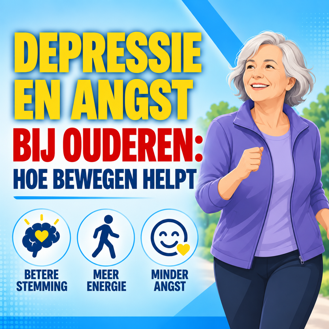 Depressie en angst bij ouderen: hoe bewegen helpt