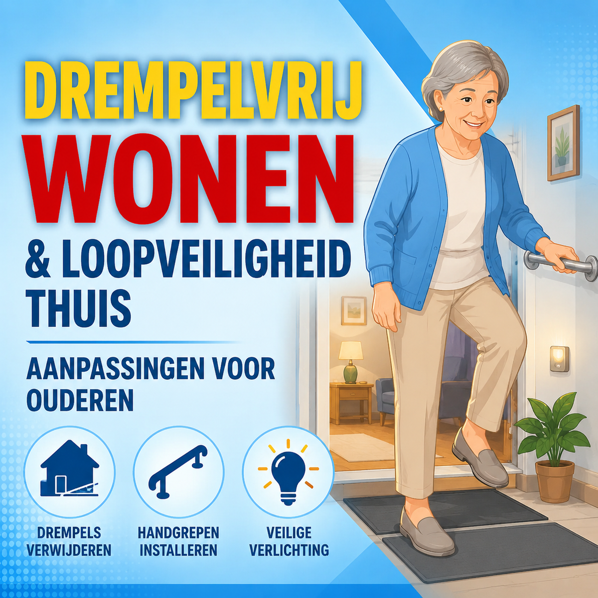 Drempelvrij wonen en loopveiligheid thuis: aanpassingen voor ouderen