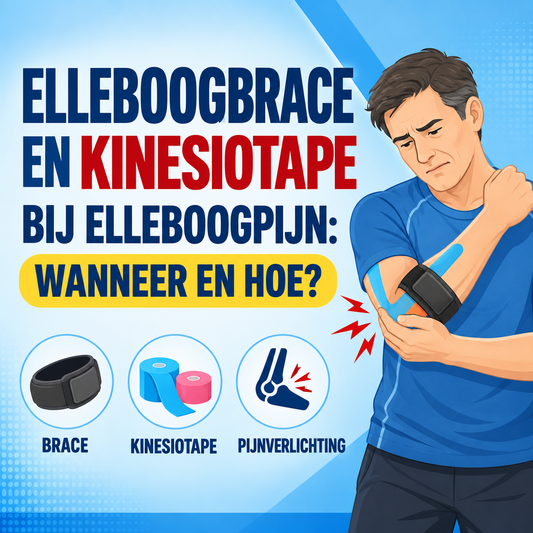 Elleboogbrace en kinesiotape bij elleboogpijn: wanneer en hoe