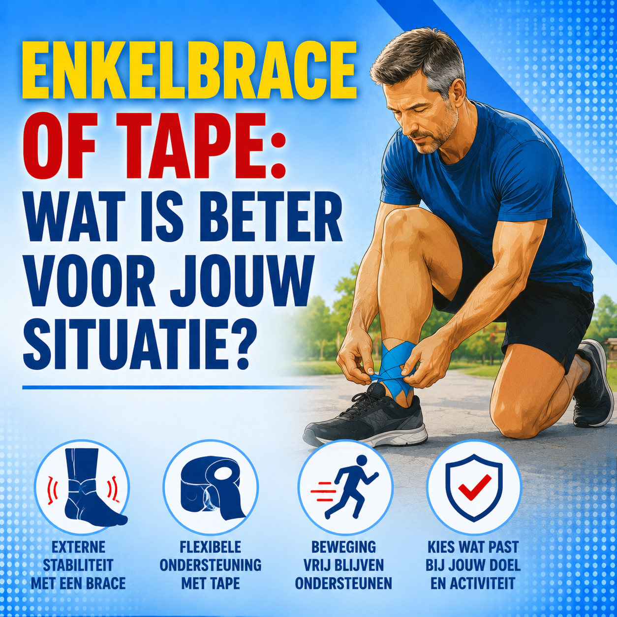 Enkelbrace of tape: wat is beter voor jouw situatie?