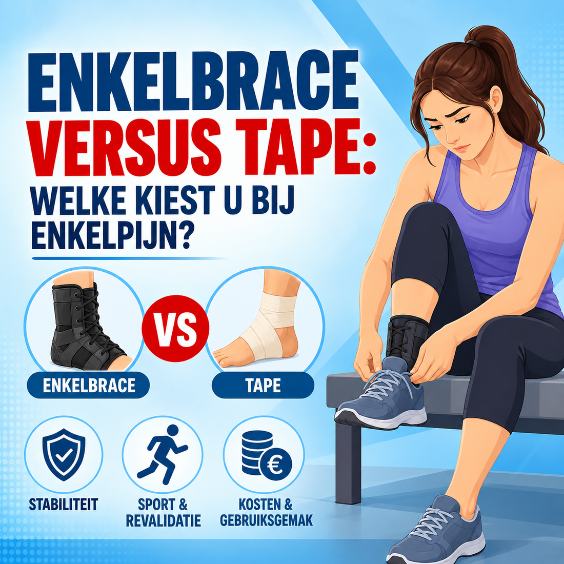 Enkelbrace versus tape: welke kiest u bij enkelpijn en instabiliteit?