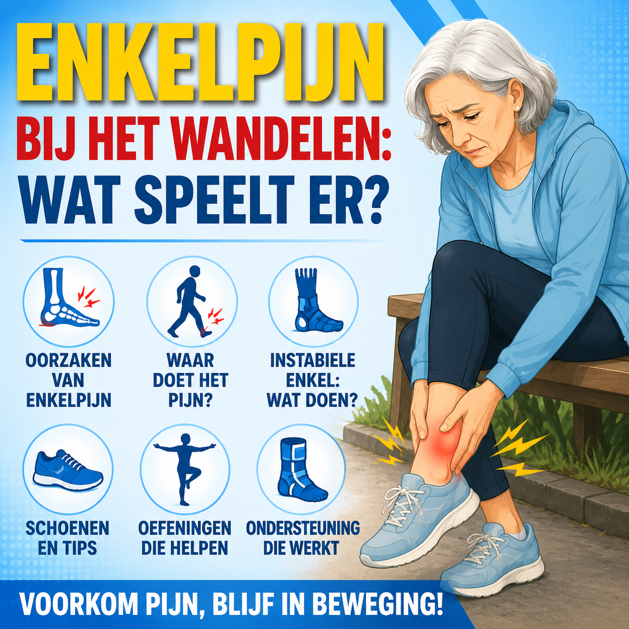 Enkelpijn bij het wandelen: wat speelt er?