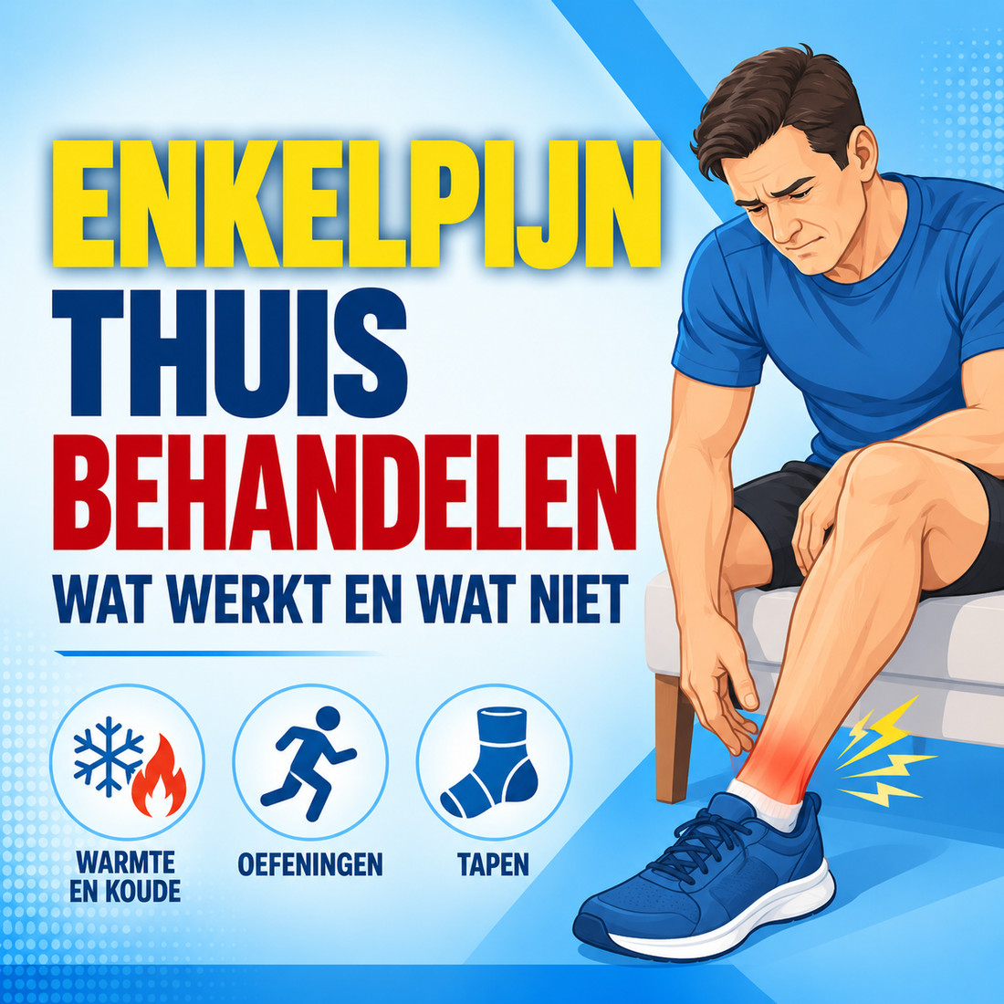 Enkelpijn thuis behandelen: wat werkt en wat niet