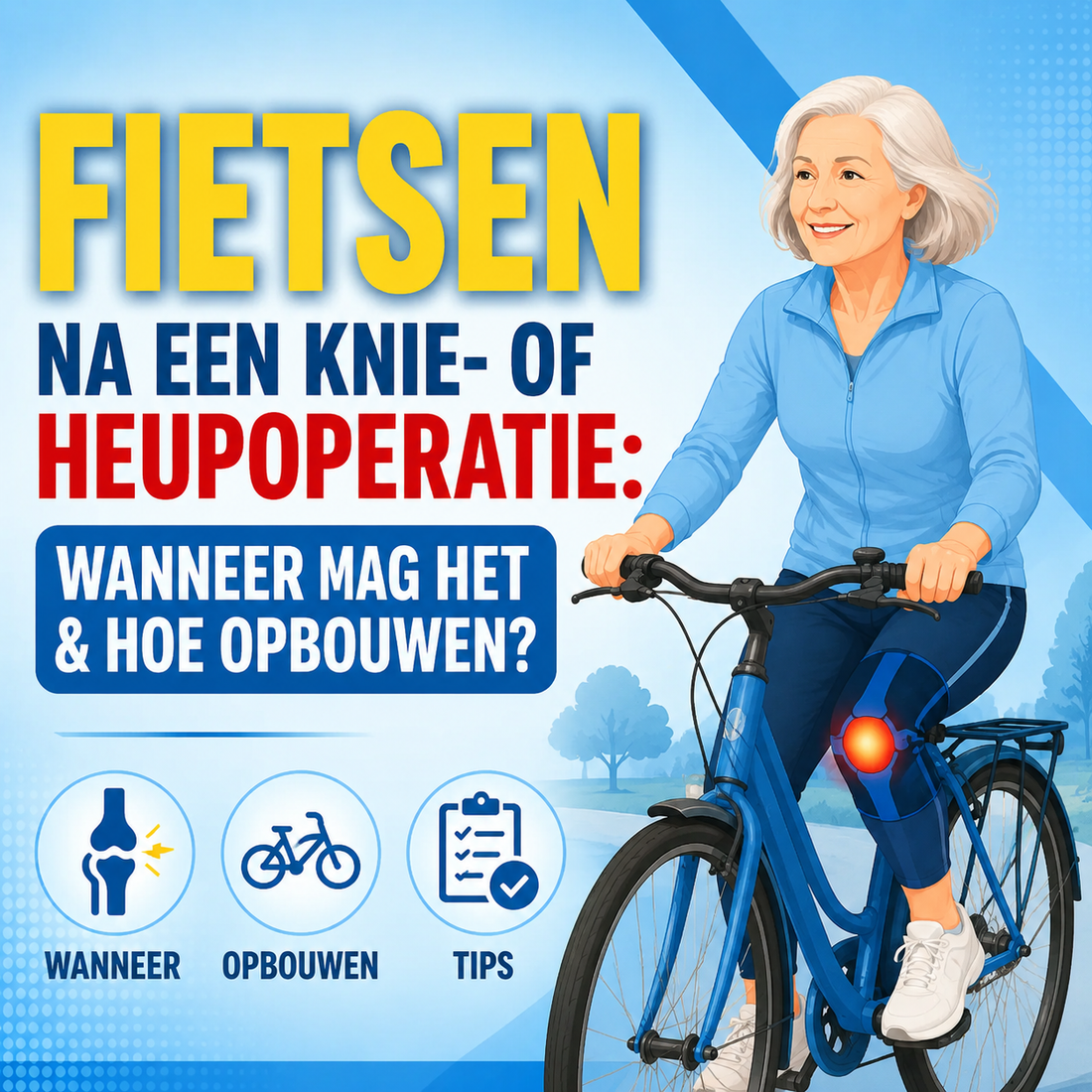 Fietsen na een knie- of heupoperatie: wanneer mag het en hoe opbouwen?
