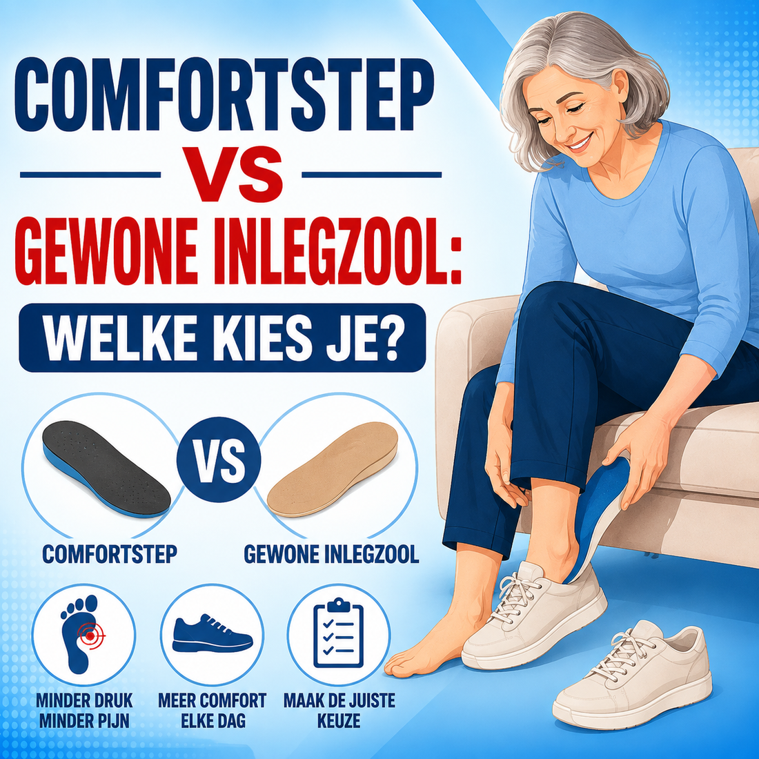 ComfortStep vs gewone inlegzool bij hallux valgus: welke kies je?