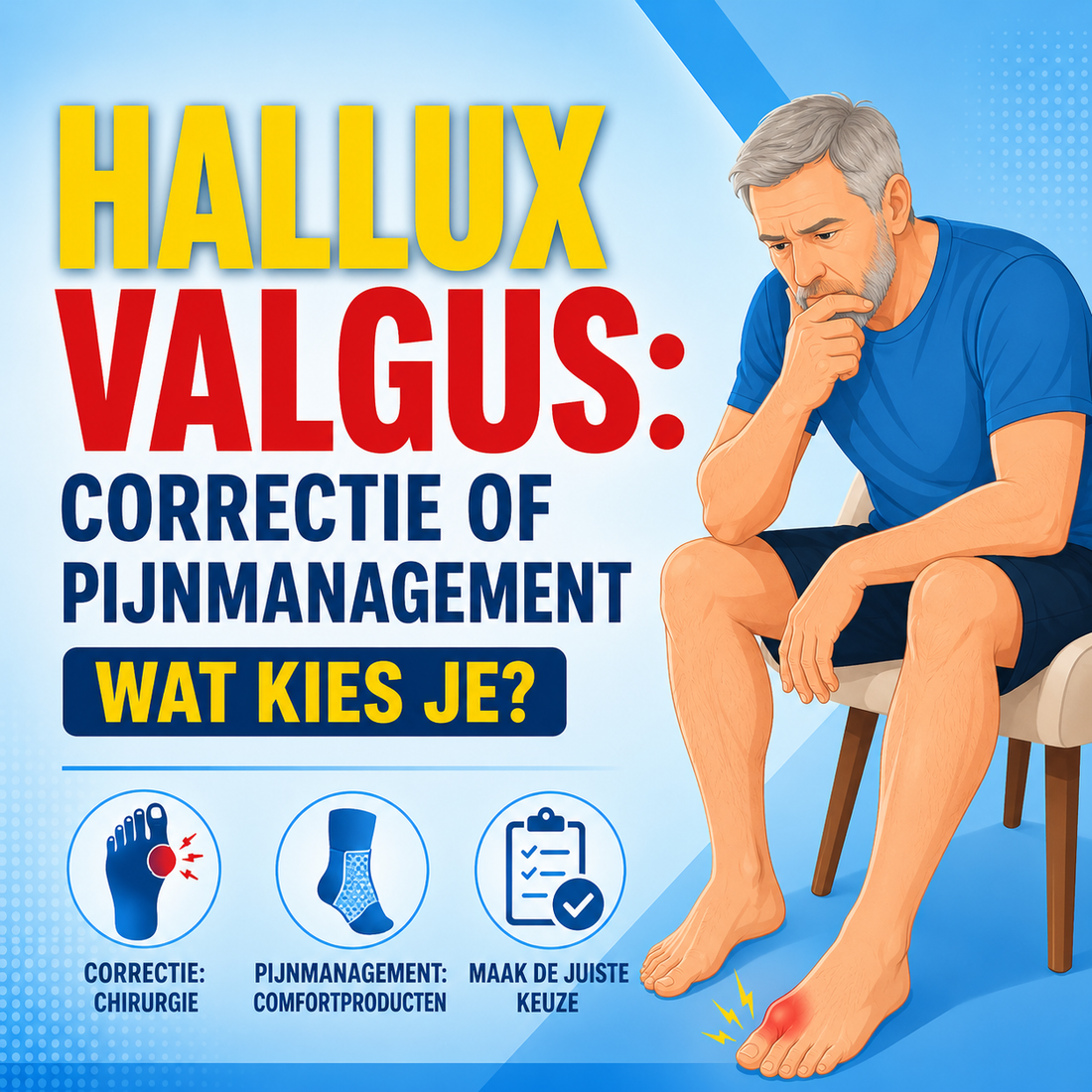 Hallux valgus: correctie of pijnmanagement — wat kies je?