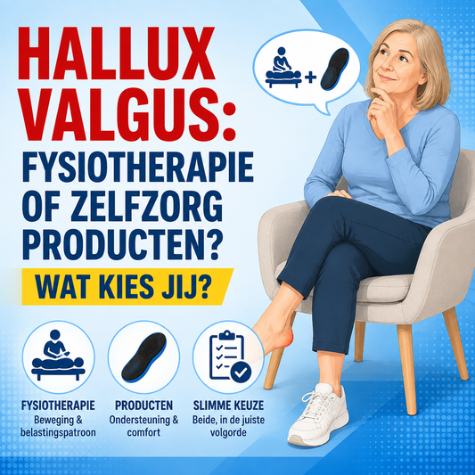 Hallux valgus: fysiotherapie of zelfzorg producten kopen?