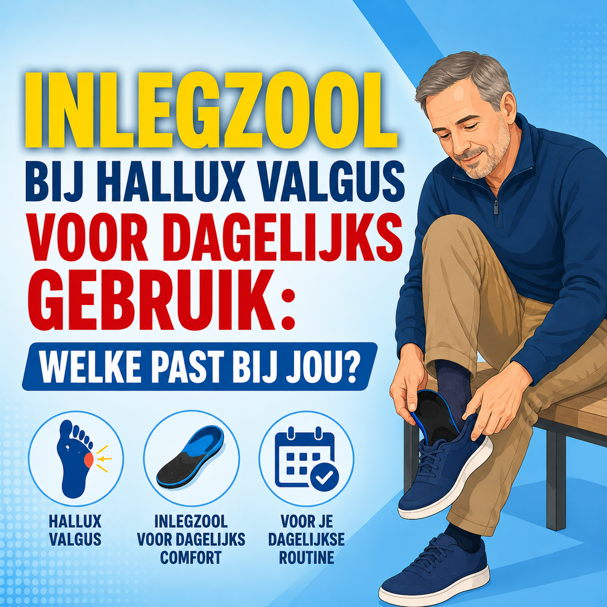 Inlegzool bij hallux valgus voor dagelijks gebruik: welke past bij jou?