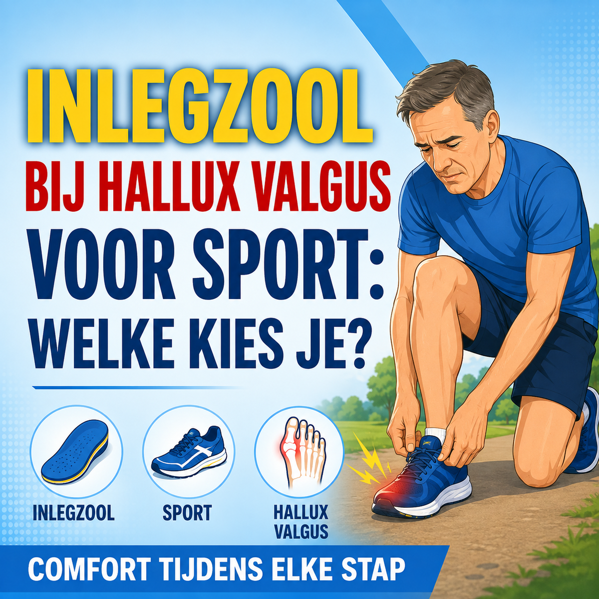Inlegzool bij hallux valgus voor sport: welke kies je?