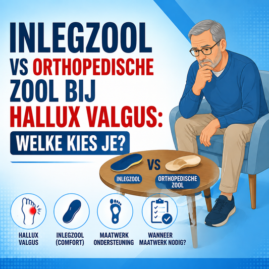 Inlegzool vs orthopedische zool bij hallux valgus: wanneer is maatwerk nodig?