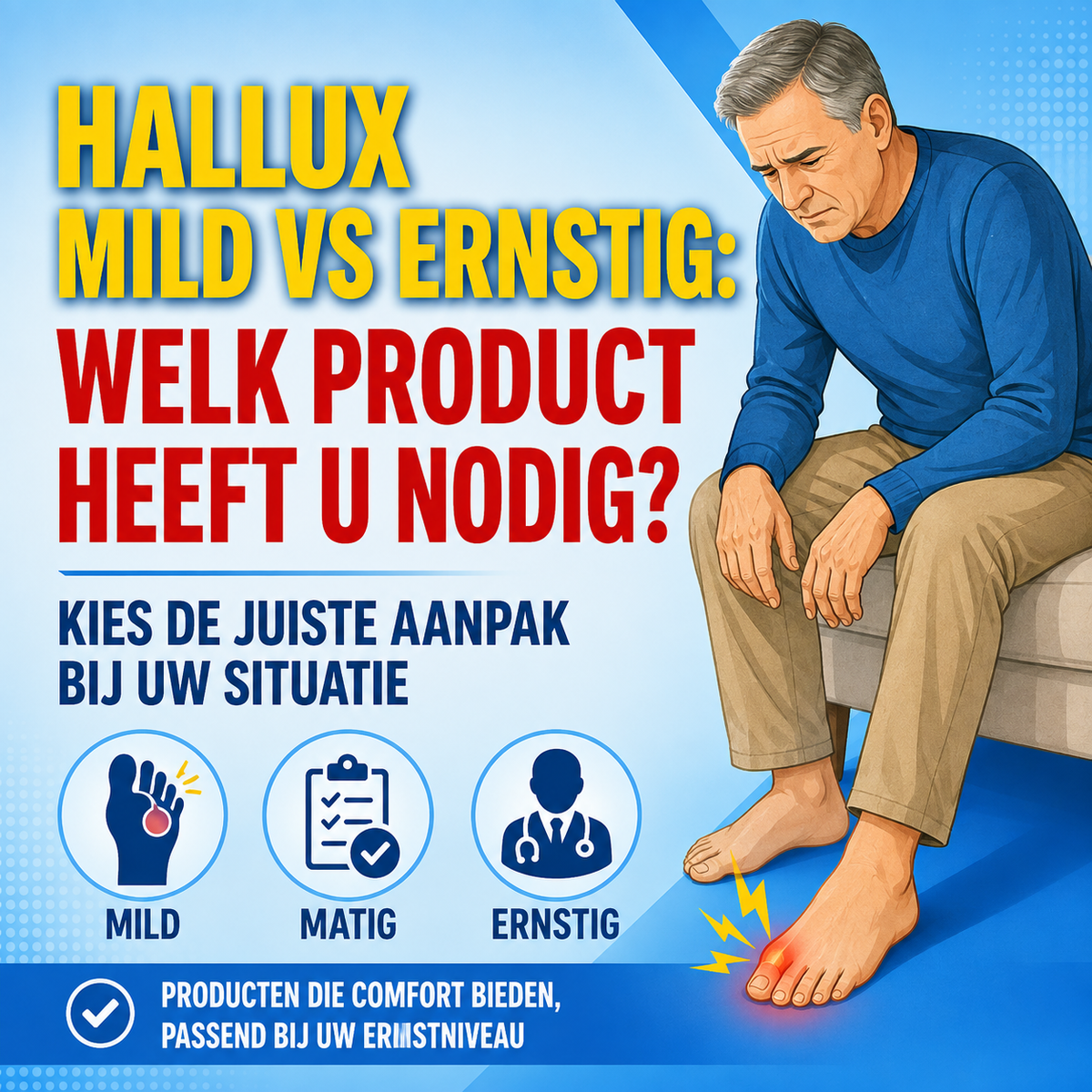 Hallux mild vs ernstig: heeft u een ander product nodig?