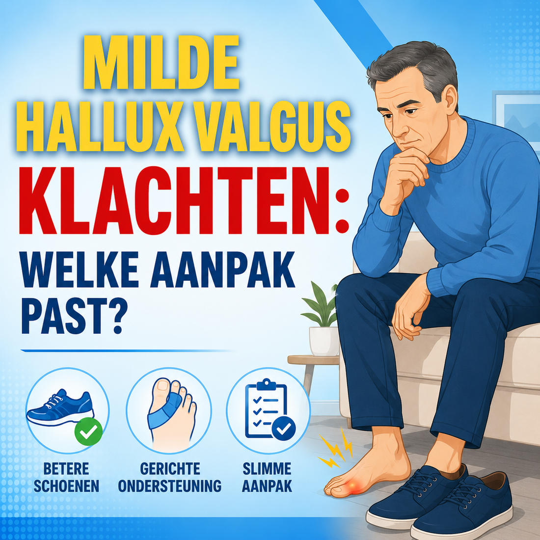 Milde hallux valgus klachten: welke aanpak past?
