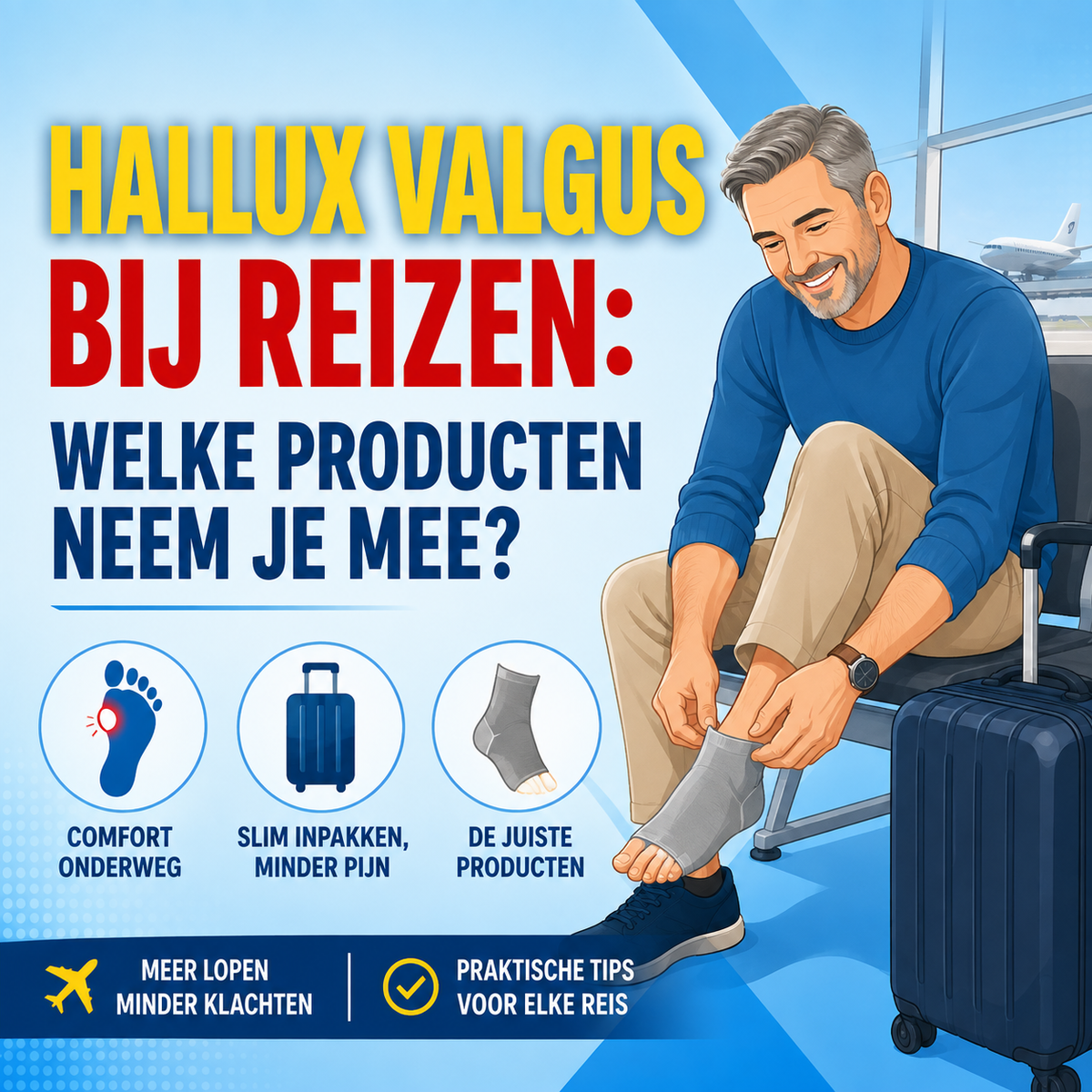 Hallux valgus oplossing bij reizen: welke producten neem je mee?