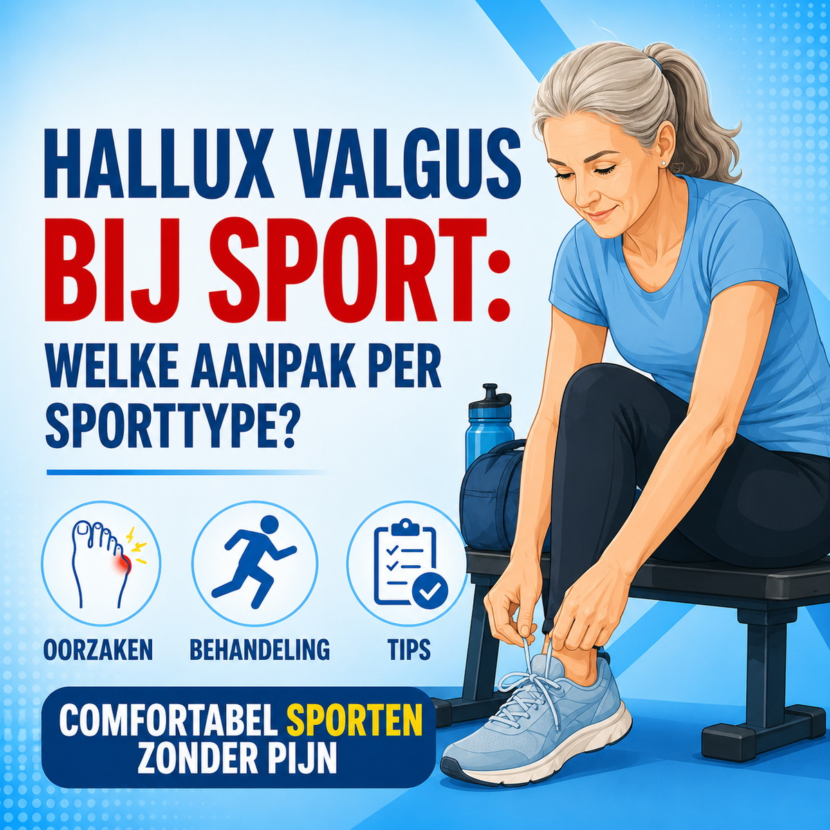 Hallux valgus oplossing bij sport: welke aanpak per sporttype?