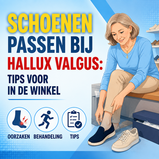 Schoenen passen bij hallux valgus: tips voor in de winkel
