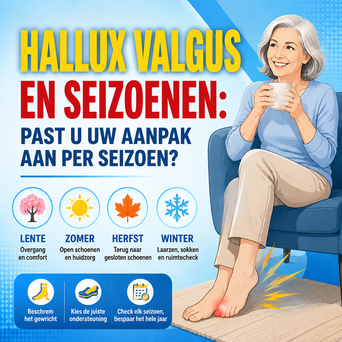 Hallux valgus en seizoenen: past u uw aanpak aan per seizoen?