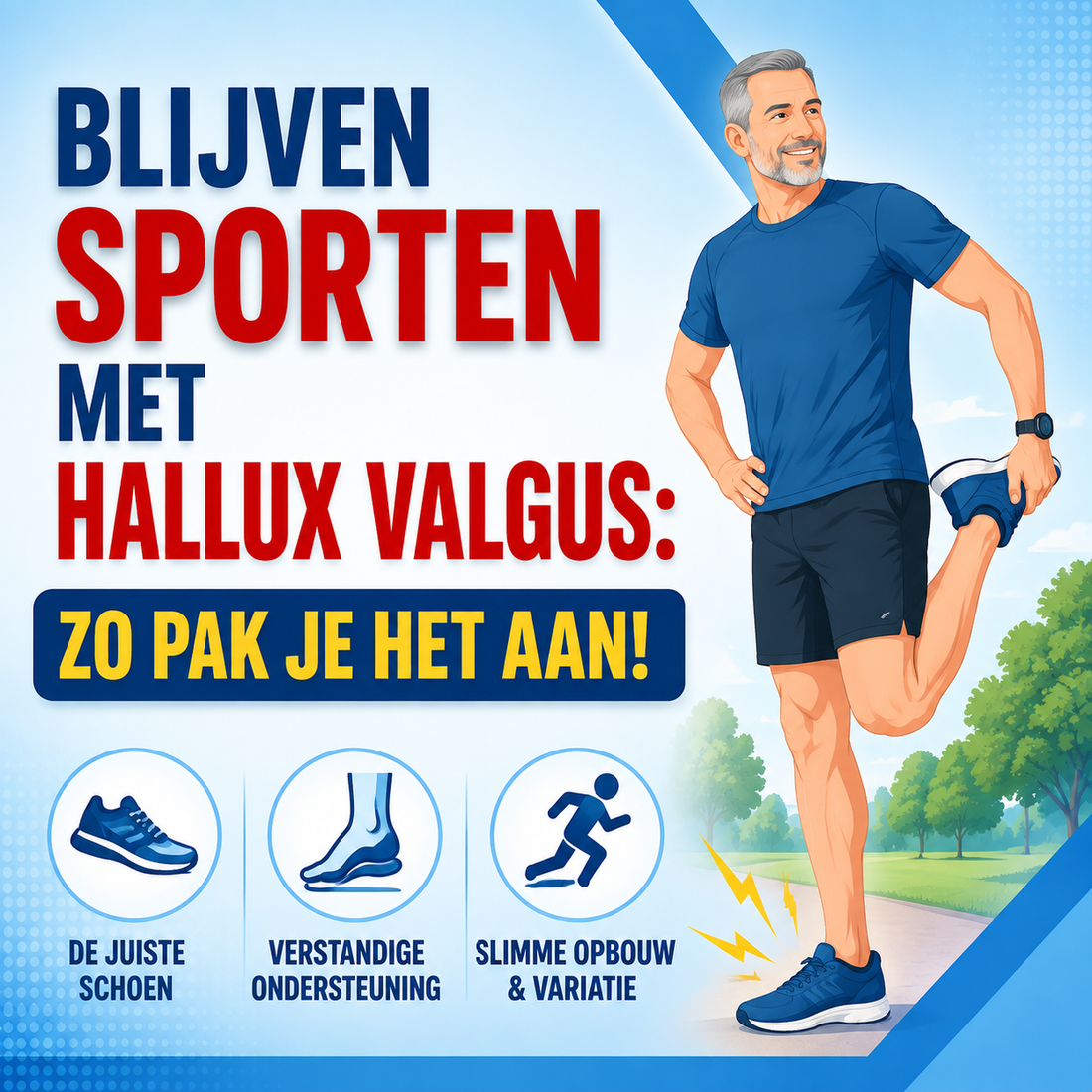 Blijven sporten met hallux valgus: hoe pak je dat aan?