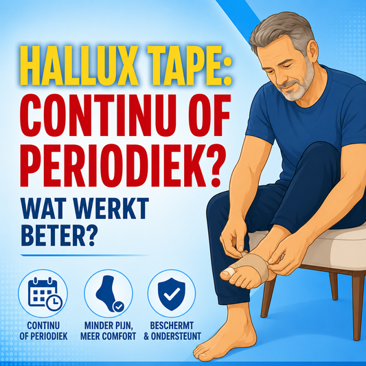 Hallux tape: continu dragen of periodiek — wat werkt beter?