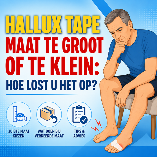 Hallux tape maat te groot of te klein: hoe lost u het op?