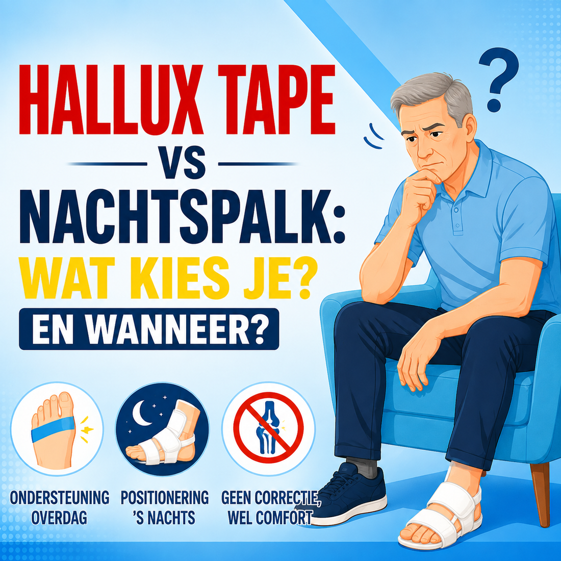 Hallux tape vs nachtspalk: wat kies je en wanneer?