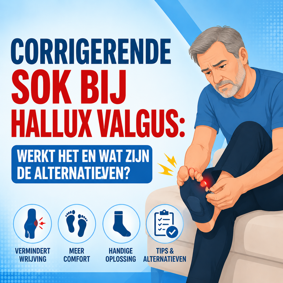Corrigerende sok bij hallux valgus: werkt het en wat zijn de alternatieven?