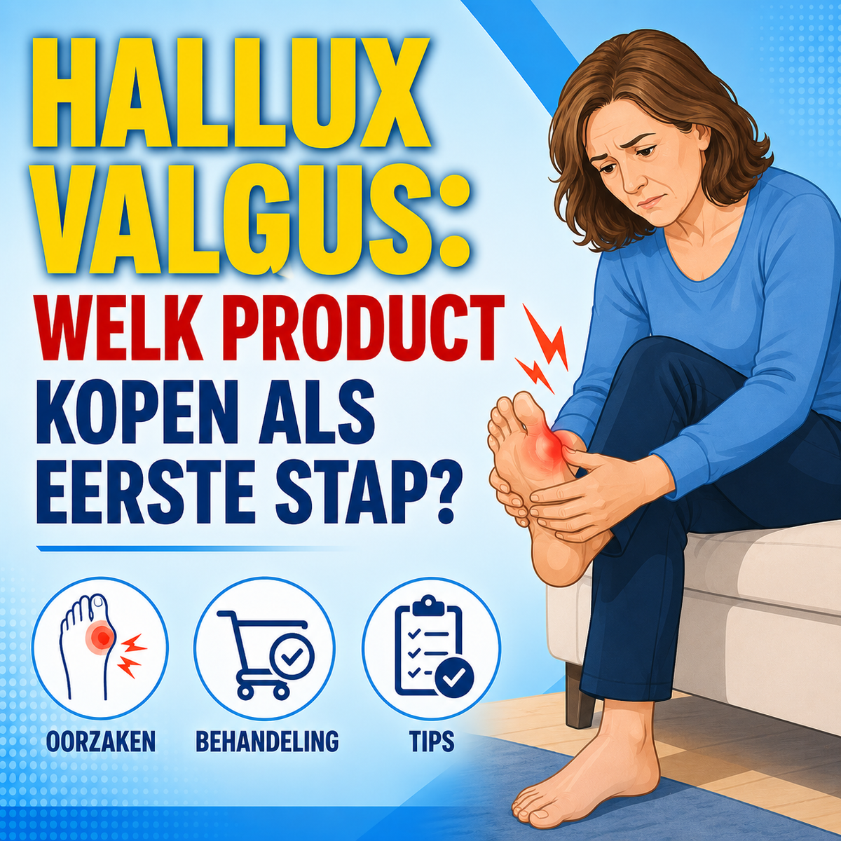 Hallux valgus: welk product kopen als eerste stap?