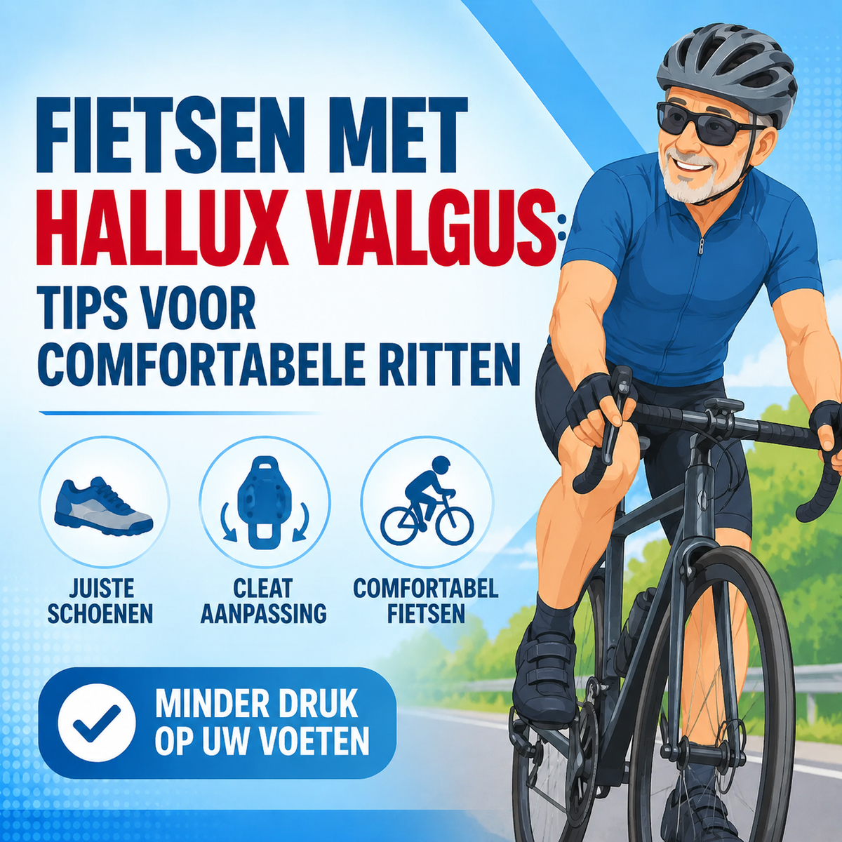 Fietsen met hallux valgus: tips voor comfortabele ritten