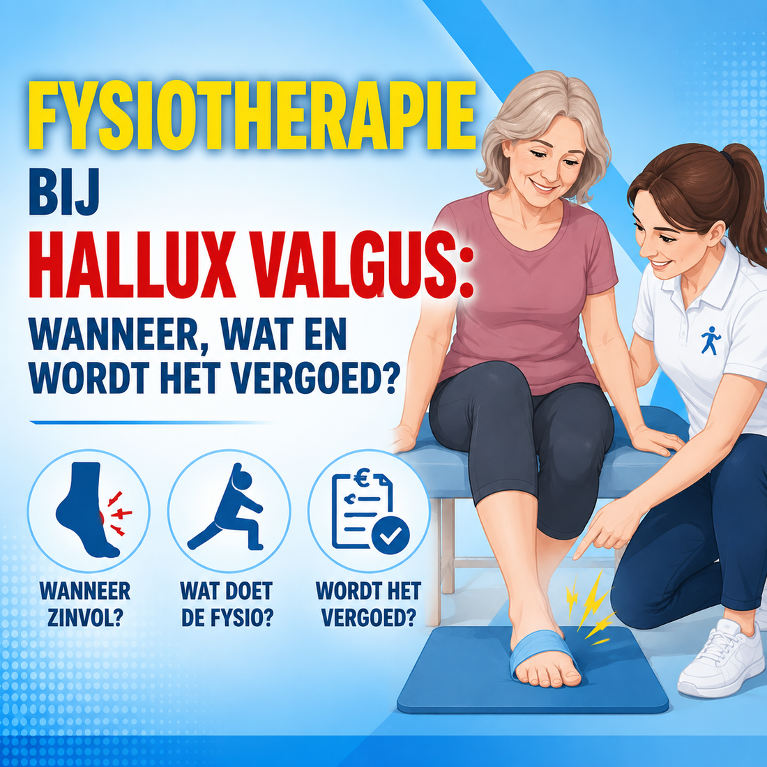 Fysiotherapie bij hallux valgus: wanneer, wat en wordt het vergoed?