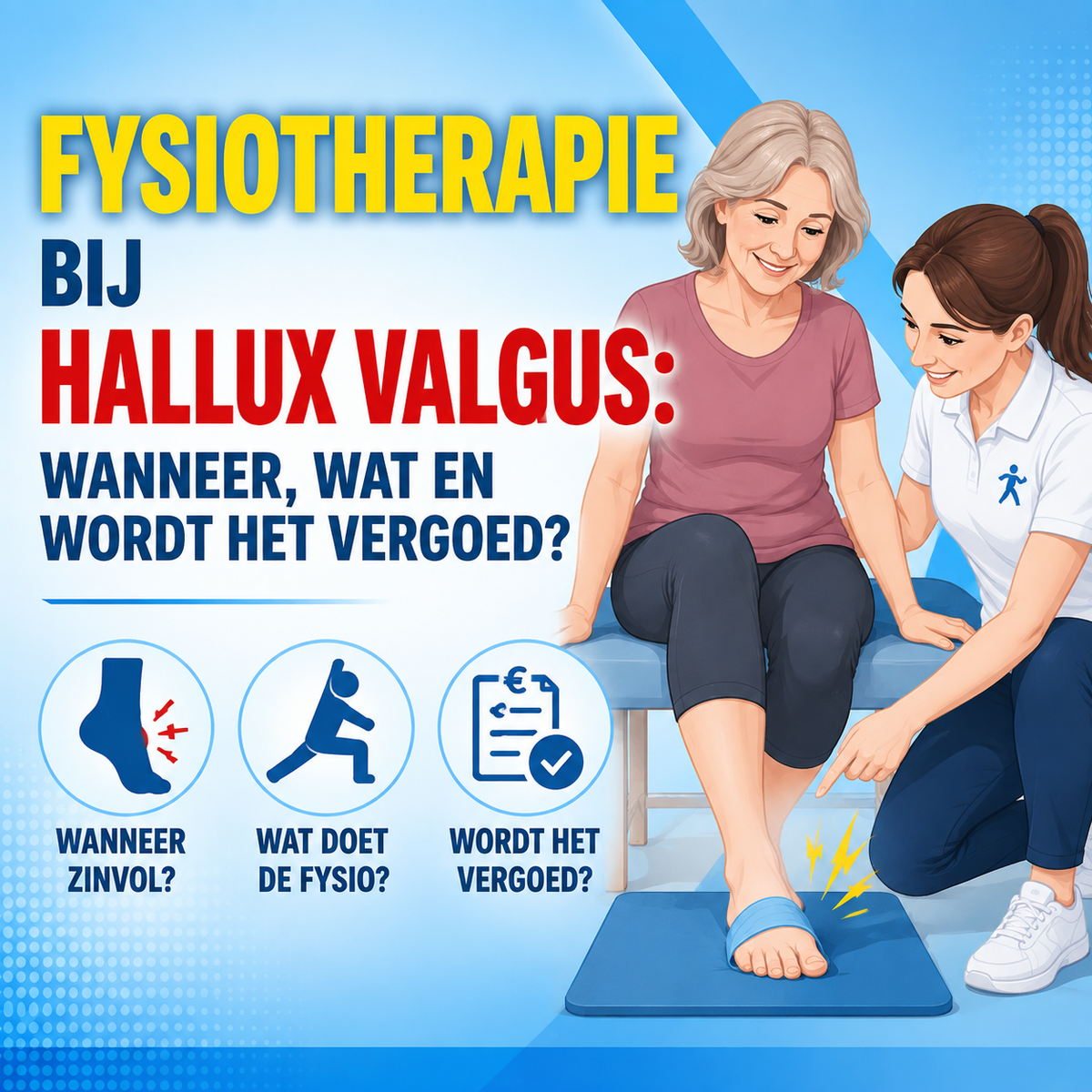 Fysiotherapie bij hallux valgus: wanneer, wat en wordt het vergoed?