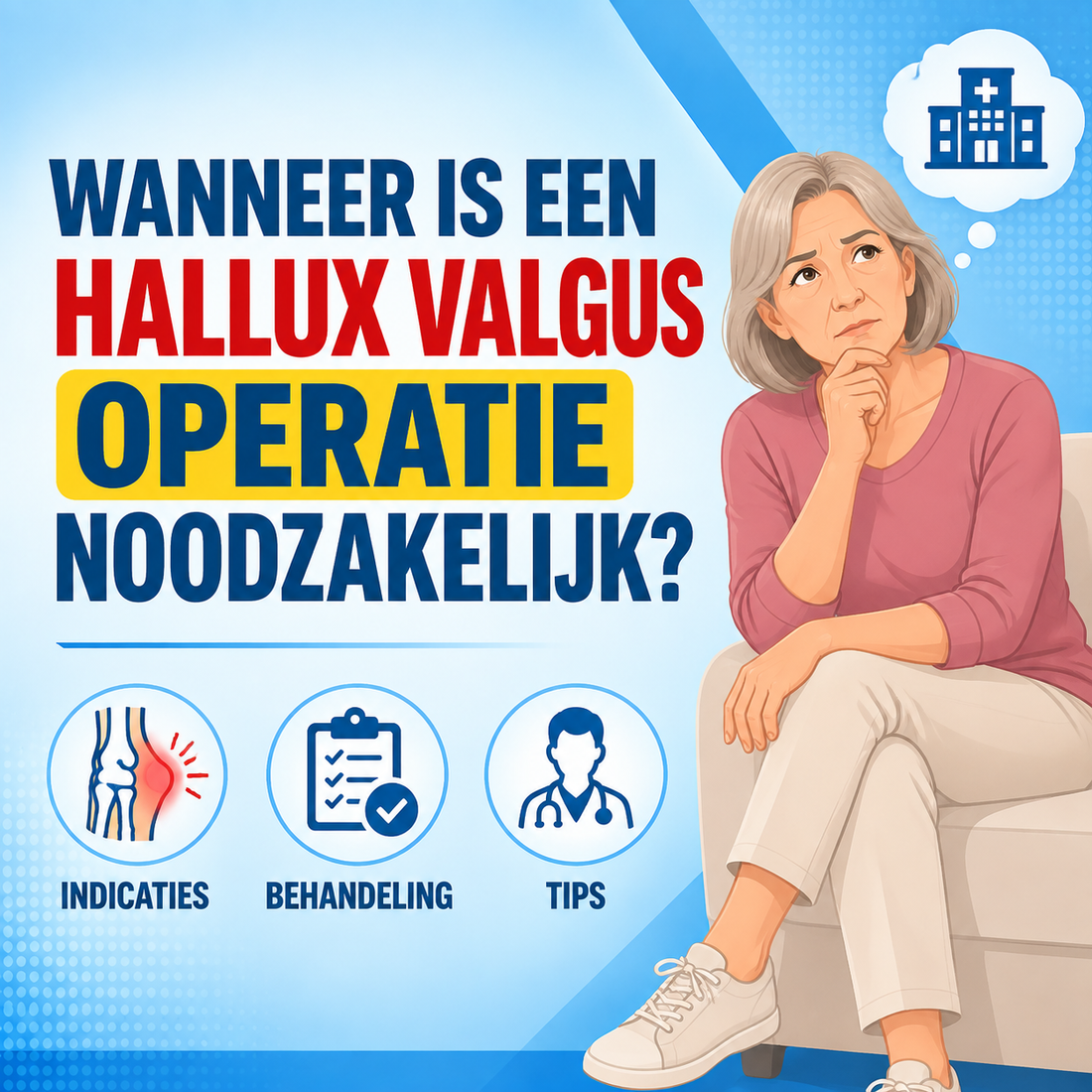 Wanneer is een hallux valgus operatie noodzakelijk?
