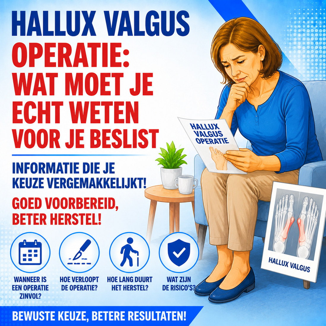 Hallux valgus operatie: wat moet je echt weten voor je beslist