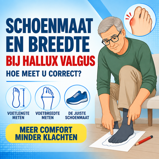 Schoenmaat en breedte bij hallux valgus: hoe meet u correct?
